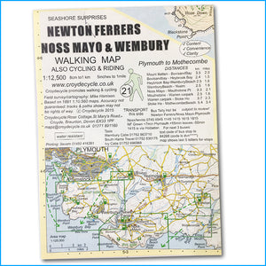 Newton Ferrers, Noss Mayo and Wembury walking and cycling map - Croyde Maps