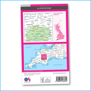 OS Landranger Map 191 - Okehampton & North Dartmoor